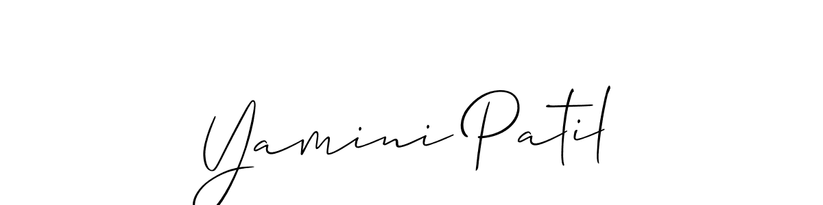 Make a beautiful signature design for name Yamini Patil. With this signature (Allison_Script) style, you can create a handwritten signature for free. Yamini Patil signature style 2 images and pictures png