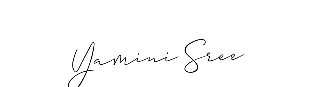 Use a signature maker to create a handwritten signature online. With this signature software, you can design (Allison_Script) your own signature for name Yamini Sree. Yamini Sree signature style 2 images and pictures png