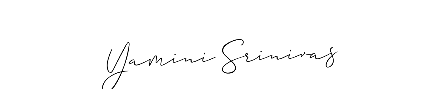 Also we have Yamini Srinivas name is the best signature style. Create professional handwritten signature collection using Allison_Script autograph style. Yamini Srinivas signature style 2 images and pictures png