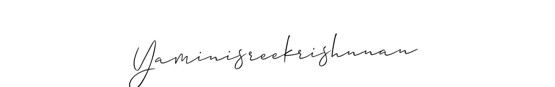 Similarly Allison_Script is the best handwritten signature design. Signature creator online .You can use it as an online autograph creator for name Yaminisreekrishnnan. Yaminisreekrishnnan signature style 2 images and pictures png
