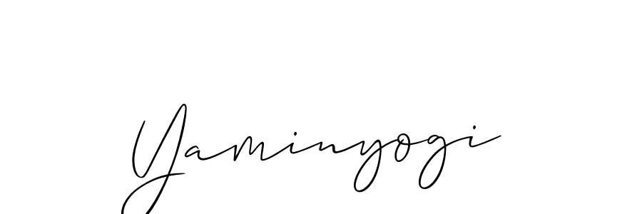 Use a signature maker to create a handwritten signature online. With this signature software, you can design (Allison_Script) your own signature for name Yaminyogi. Yaminyogi signature style 2 images and pictures png