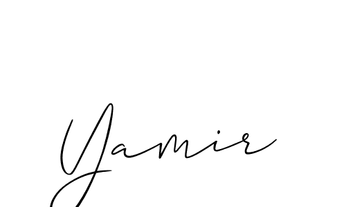 Design your own signature with our free online signature maker. With this signature software, you can create a handwritten (Allison_Script) signature for name Yamir. Yamir signature style 2 images and pictures png