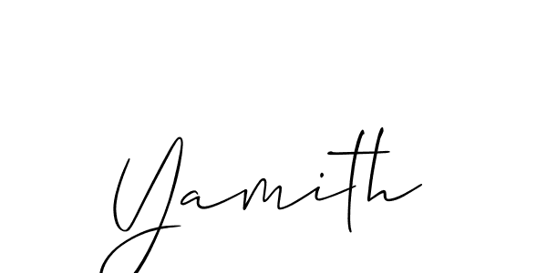 Use a signature maker to create a handwritten signature online. With this signature software, you can design (Allison_Script) your own signature for name Yamith. Yamith signature style 2 images and pictures png