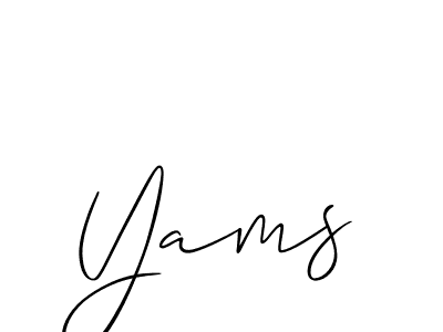 Make a beautiful signature design for name Yams. Use this online signature maker to create a handwritten signature for free. Yams signature style 2 images and pictures png