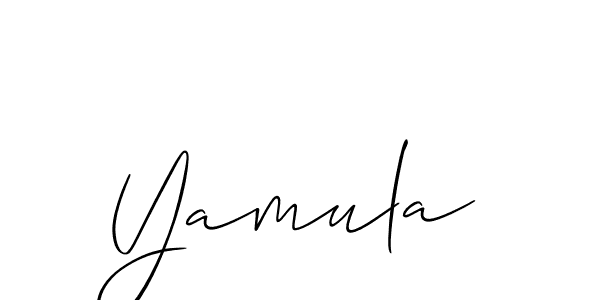 Design your own signature with our free online signature maker. With this signature software, you can create a handwritten (Allison_Script) signature for name Yamula. Yamula signature style 2 images and pictures png