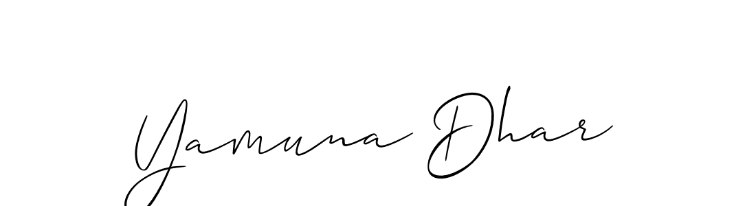 if you are searching for the best signature style for your name Yamuna Dhar. so please give up your signature search. here we have designed multiple signature styles  using Allison_Script. Yamuna Dhar signature style 2 images and pictures png