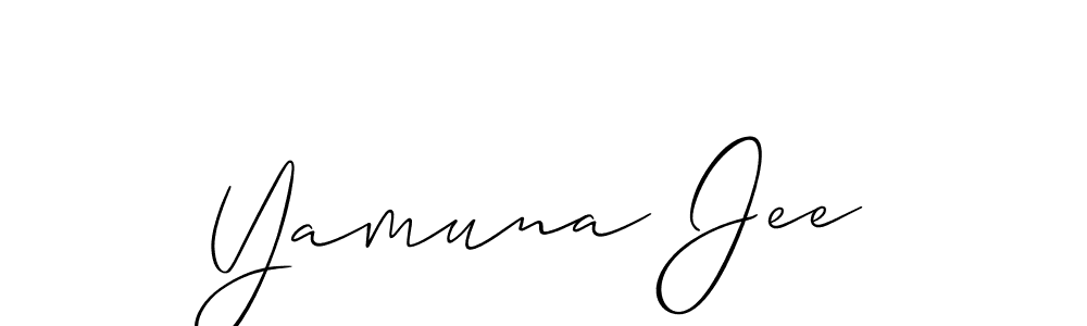 The best way (Allison_Script) to make a short signature is to pick only two or three words in your name. The name Yamuna Jee include a total of six letters. For converting this name. Yamuna Jee signature style 2 images and pictures png