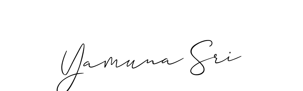 It looks lik you need a new signature style for name Yamuna Sri. Design unique handwritten (Allison_Script) signature with our free signature maker in just a few clicks. Yamuna Sri signature style 2 images and pictures png