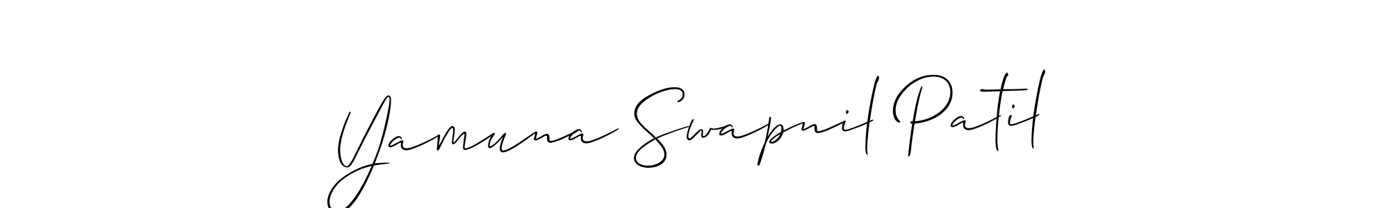 It looks lik you need a new signature style for name Yamuna Swapnil Patil. Design unique handwritten (Allison_Script) signature with our free signature maker in just a few clicks. Yamuna Swapnil Patil signature style 2 images and pictures png
