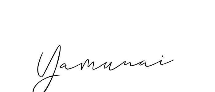 Design your own signature with our free online signature maker. With this signature software, you can create a handwritten (Allison_Script) signature for name Yamunai. Yamunai signature style 2 images and pictures png
