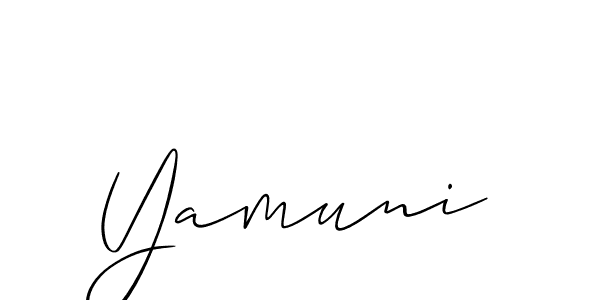 Best and Professional Signature Style for Yamuni. Allison_Script Best Signature Style Collection. Yamuni signature style 2 images and pictures png