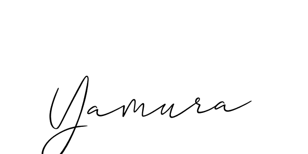 Create a beautiful signature design for name Yamura. With this signature (Allison_Script) fonts, you can make a handwritten signature for free. Yamura signature style 2 images and pictures png