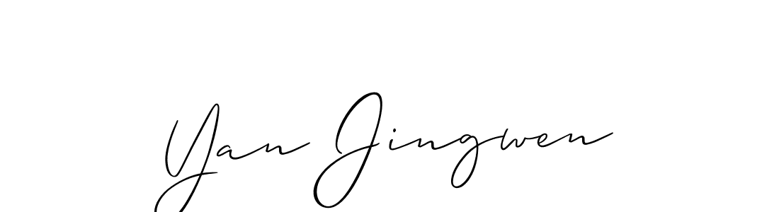 How to make Yan Jingwen name signature. Use Allison_Script style for creating short signs online. This is the latest handwritten sign. Yan Jingwen signature style 2 images and pictures png