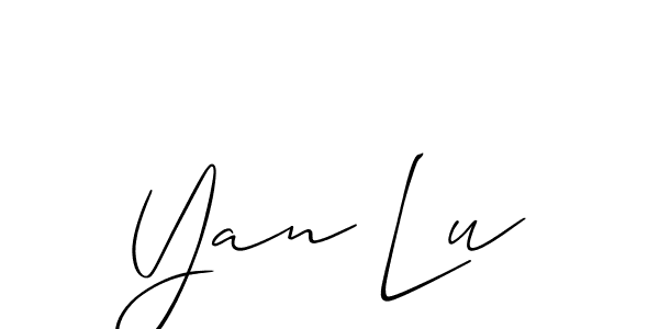 It looks lik you need a new signature style for name Yan Lu. Design unique handwritten (Allison_Script) signature with our free signature maker in just a few clicks. Yan Lu signature style 2 images and pictures png