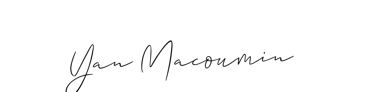 Best and Professional Signature Style for Yan Macoumin. Allison_Script Best Signature Style Collection. Yan Macoumin signature style 2 images and pictures png