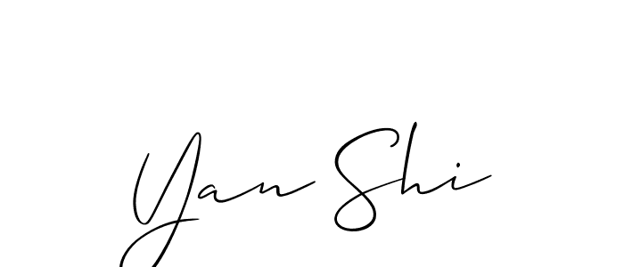 Similarly Allison_Script is the best handwritten signature design. Signature creator online .You can use it as an online autograph creator for name Yan Shi. Yan Shi signature style 2 images and pictures png