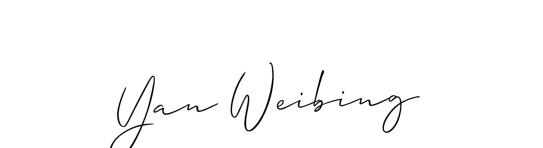 Similarly Allison_Script is the best handwritten signature design. Signature creator online .You can use it as an online autograph creator for name Yan Weibing. Yan Weibing signature style 2 images and pictures png