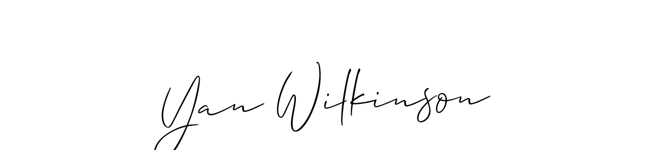 Make a short Yan Wilkinson signature style. Manage your documents anywhere anytime using Allison_Script. Create and add eSignatures, submit forms, share and send files easily. Yan Wilkinson signature style 2 images and pictures png
