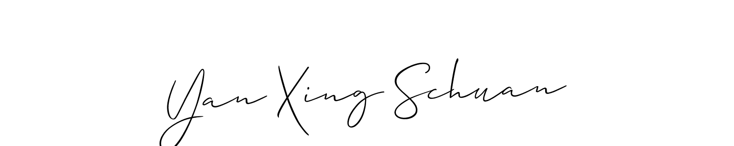 Use a signature maker to create a handwritten signature online. With this signature software, you can design (Allison_Script) your own signature for name Yan Xing Schuan. Yan Xing Schuan signature style 2 images and pictures png