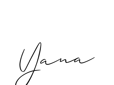 Create a beautiful signature design for name Yana. With this signature (Allison_Script) fonts, you can make a handwritten signature for free. Yana signature style 2 images and pictures png