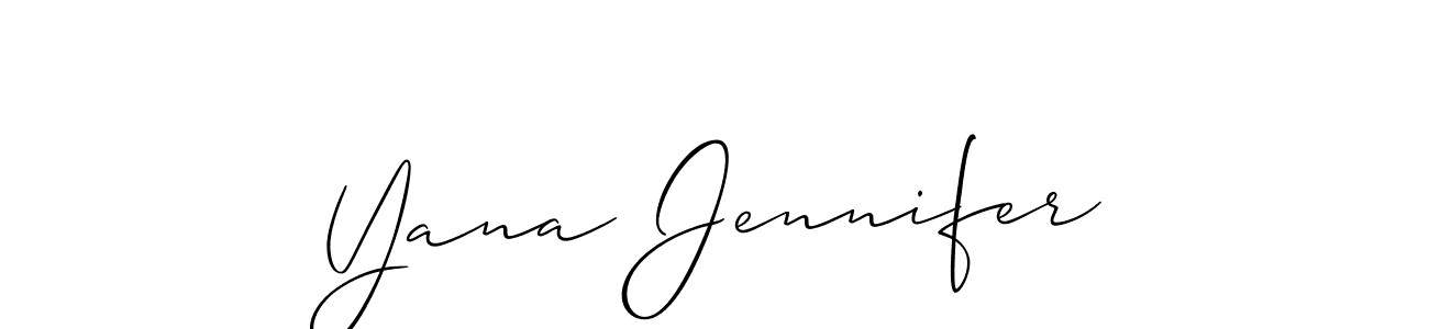 Best and Professional Signature Style for Yana Jennifer. Allison_Script Best Signature Style Collection. Yana Jennifer signature style 2 images and pictures png