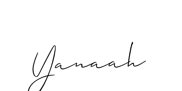 How to make Yanaah name signature. Use Allison_Script style for creating short signs online. This is the latest handwritten sign. Yanaah signature style 2 images and pictures png