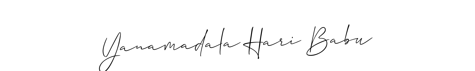 Also we have Yanamadala Hari Babu name is the best signature style. Create professional handwritten signature collection using Allison_Script autograph style. Yanamadala Hari Babu signature style 2 images and pictures png