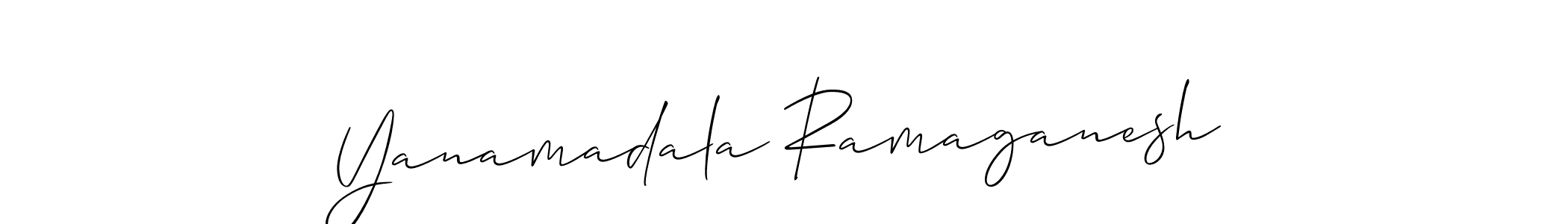 Use a signature maker to create a handwritten signature online. With this signature software, you can design (Allison_Script) your own signature for name Yanamadala Ramaganesh. Yanamadala Ramaganesh signature style 2 images and pictures png