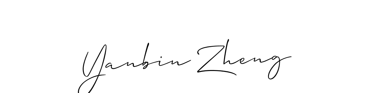 Use a signature maker to create a handwritten signature online. With this signature software, you can design (Allison_Script) your own signature for name Yanbin Zheng. Yanbin Zheng signature style 2 images and pictures png