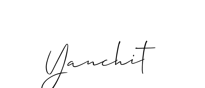 Also we have Yanchit name is the best signature style. Create professional handwritten signature collection using Allison_Script autograph style. Yanchit signature style 2 images and pictures png