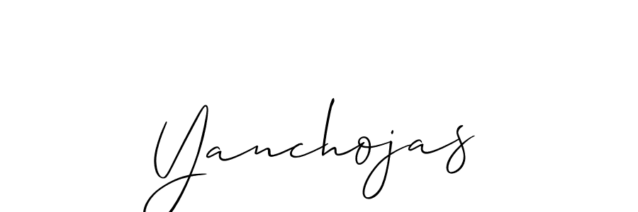 if you are searching for the best signature style for your name Yanchojas. so please give up your signature search. here we have designed multiple signature styles  using Allison_Script. Yanchojas signature style 2 images and pictures png