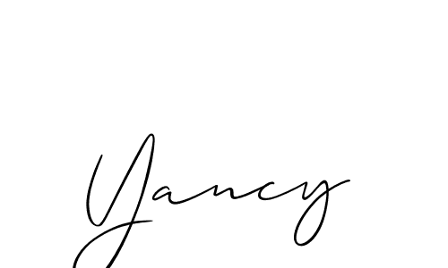Also You can easily find your signature by using the search form. We will create Yancy name handwritten signature images for you free of cost using Allison_Script sign style. Yancy signature style 2 images and pictures png