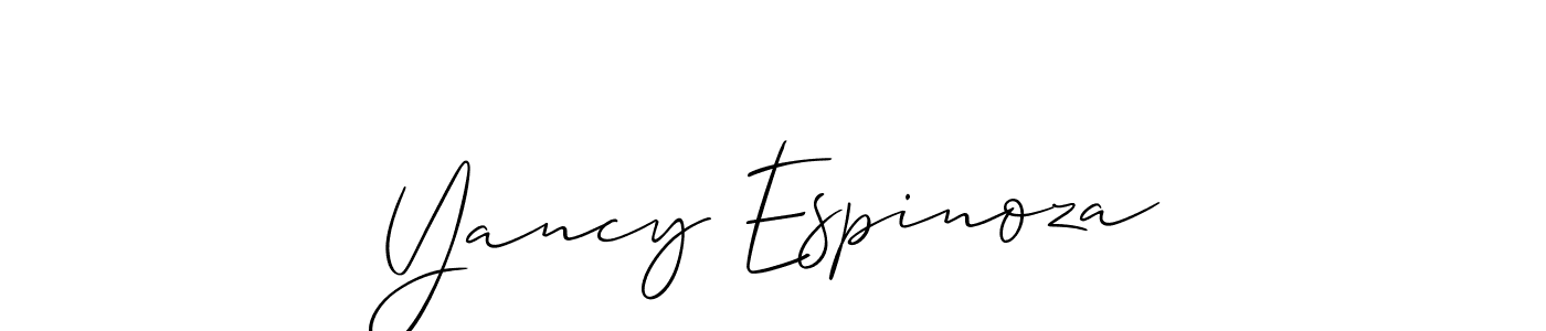 This is the best signature style for the Yancy Espinoza name. Also you like these signature font (Allison_Script). Mix name signature. Yancy Espinoza signature style 2 images and pictures png