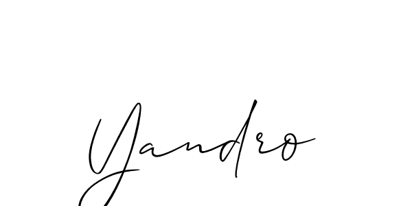 Make a beautiful signature design for name Yandro. With this signature (Allison_Script) style, you can create a handwritten signature for free. Yandro signature style 2 images and pictures png