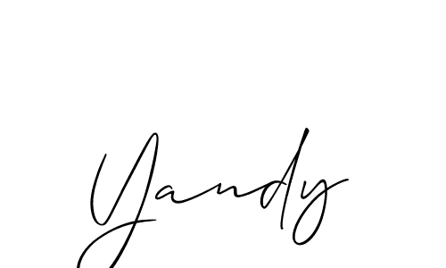 You should practise on your own different ways (Allison_Script) to write your name (Yandy) in signature. don't let someone else do it for you. Yandy signature style 2 images and pictures png