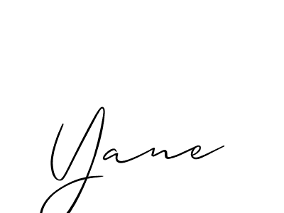 Best and Professional Signature Style for Yane. Allison_Script Best Signature Style Collection. Yane signature style 2 images and pictures png