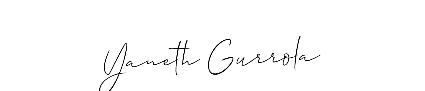 Also we have Yaneth Gurrola name is the best signature style. Create professional handwritten signature collection using Allison_Script autograph style. Yaneth Gurrola signature style 2 images and pictures png