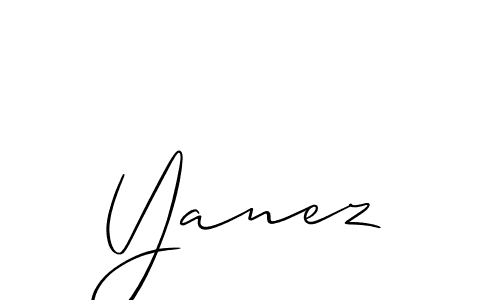 Create a beautiful signature design for name Yanez. With this signature (Allison_Script) fonts, you can make a handwritten signature for free. Yanez signature style 2 images and pictures png