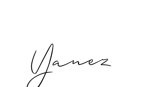 How to make Yanez name signature. Use Allison_Script style for creating short signs online. This is the latest handwritten sign. Yanez signature style 2 images and pictures png