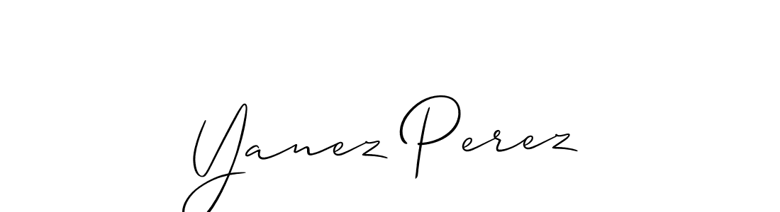 The best way (Allison_Script) to make a short signature is to pick only two or three words in your name. The name Yanez Perez include a total of six letters. For converting this name. Yanez Perez signature style 2 images and pictures png