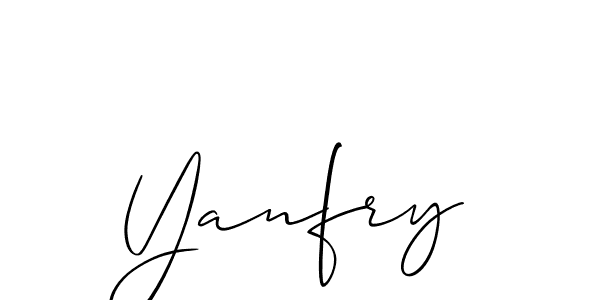 You should practise on your own different ways (Allison_Script) to write your name (Yanfry) in signature. don't let someone else do it for you. Yanfry signature style 2 images and pictures png