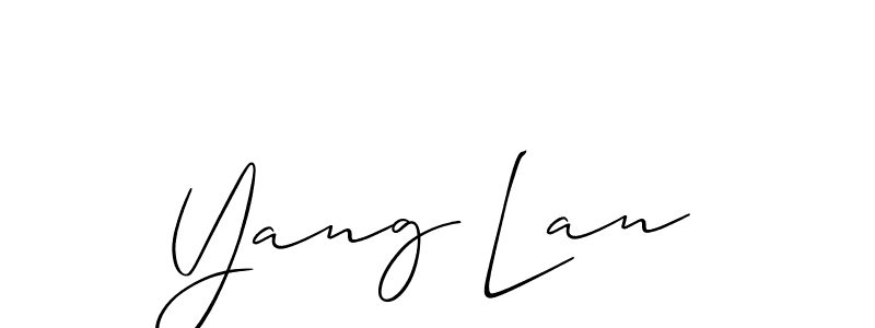 Also You can easily find your signature by using the search form. We will create Yang Lan name handwritten signature images for you free of cost using Allison_Script sign style. Yang Lan signature style 2 images and pictures png