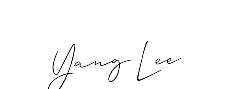 Also You can easily find your signature by using the search form. We will create Yang Lee name handwritten signature images for you free of cost using Allison_Script sign style. Yang Lee signature style 2 images and pictures png