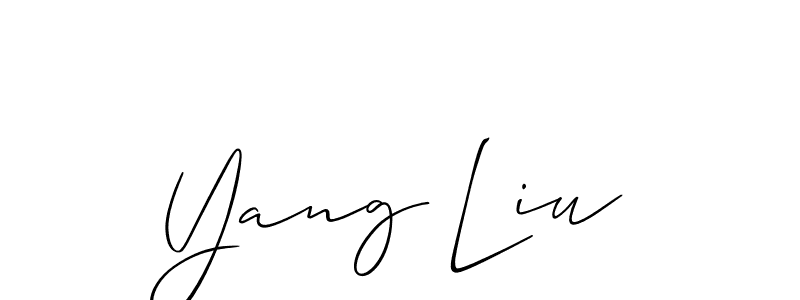 Design your own signature with our free online signature maker. With this signature software, you can create a handwritten (Allison_Script) signature for name Yang Liu. Yang Liu signature style 2 images and pictures png