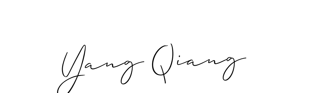 Design your own signature with our free online signature maker. With this signature software, you can create a handwritten (Allison_Script) signature for name Yang Qiang. Yang Qiang signature style 2 images and pictures png