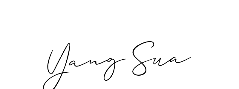 How to make Yang Sua name signature. Use Allison_Script style for creating short signs online. This is the latest handwritten sign. Yang Sua signature style 2 images and pictures png