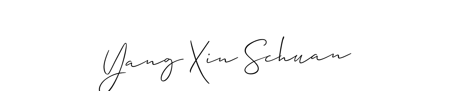 How to make Yang Xin Schuan name signature. Use Allison_Script style for creating short signs online. This is the latest handwritten sign. Yang Xin Schuan signature style 2 images and pictures png
