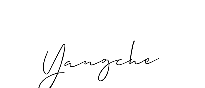 How to Draw Yangche signature style? Allison_Script is a latest design signature styles for name Yangche. Yangche signature style 2 images and pictures png