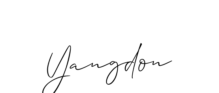 if you are searching for the best signature style for your name Yangdon. so please give up your signature search. here we have designed multiple signature styles  using Allison_Script. Yangdon signature style 2 images and pictures png