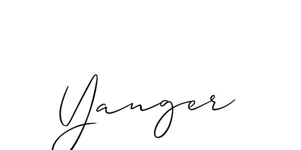 You should practise on your own different ways (Allison_Script) to write your name (Yanger) in signature. don't let someone else do it for you. Yanger signature style 2 images and pictures png